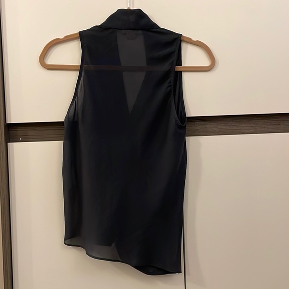 Helmut Lang asymmetrical deep v neck blouse - Picture 3 of 3